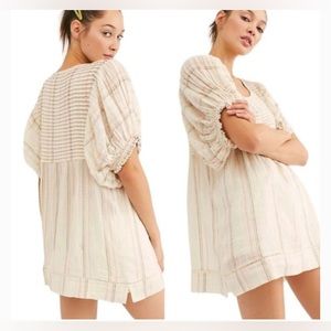 NWT Free People Ivory Elsie Yarn Dye Tunic size x-small